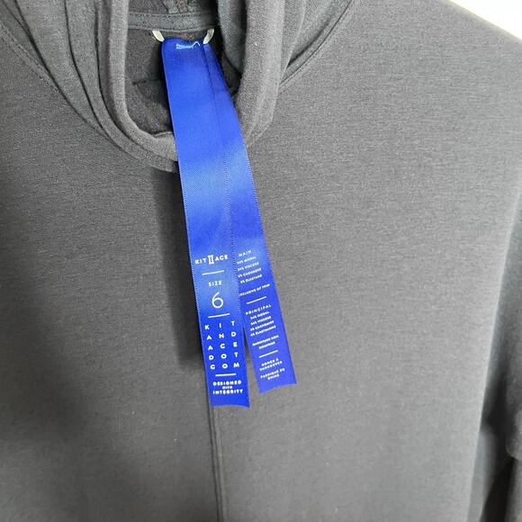 Kit And Ace Womens Doublestacked Turtleneck Sweater Dress 6 Navy Long Sleeve - Picture 7 of 11